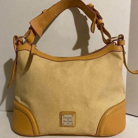 Dooney & Bourke vintage beige canvas satchel bag - Picture 16 of 16